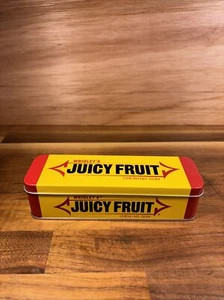 Wrigleys Juicy Fruit Metal Tin Hinged Collectible Storage Advertisement Retro - Picture 1 of 6