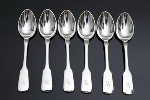 Wilkens,Spatenmuster,925er Silber,6x Mokkalöffel (20211222) - Bild 1 von 4
