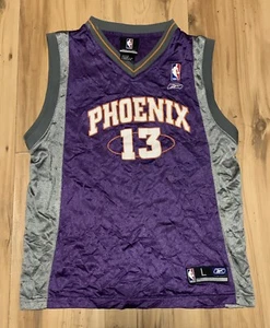 Vintage Reebok Phoenix Suns Steve Nash Jersey Youth Large (14-16) Purple - Picture 1 of 6