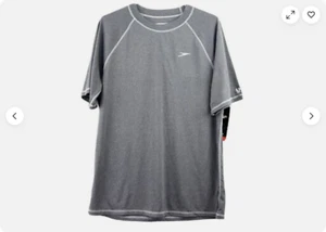 Speedo Mens Short Sleeve Swim Tee UV Protection(Heather Grey,LARGE) NWOT - Picture 1 of 1