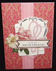 Anna Griffin FOR MY DEAR FRIEND Card w/Cream Envelope a design inside envelope - Picture 1 of 6