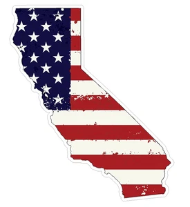 California State (J7) USA Flag Distressed Vinyl Decal Sticker Car/Truck Laptop - Bild 1 von 1