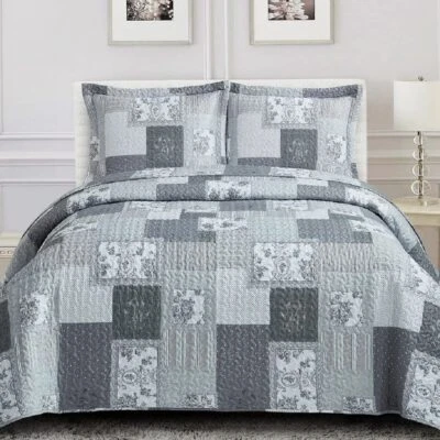 Rochelle Oversized Quilt Set- Reversible and Lightweight Bedspread - Image 1 of 4