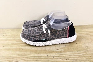 Hey Dude Shoes Womens 9 Jungle Brown Cheetah Print Wendy Slip On Comfort - Picture 1 of 6
