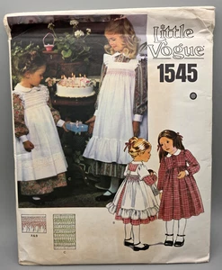 Vintage Little Vogue Schnittmuster Trägerkleid Prairie Cottagecore Größe 4 - Bild 1 von 3