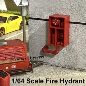 1/64 Diorama Garage Props Fire Hydrant Model Parking Lot Scene Model Accessories - Picture 1 of 27