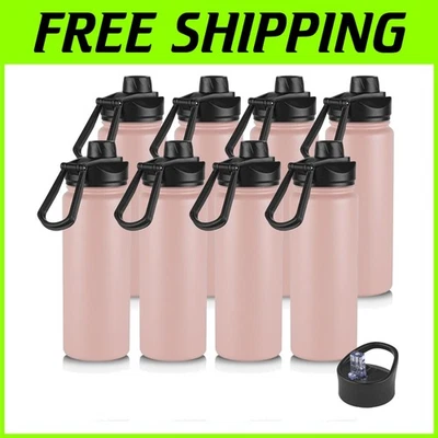 Insulated Water Bottle 8-Pack with Straws - Image 1 of 4
