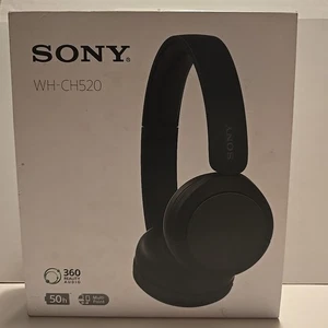 Sony WH-CH520 Wireless Headphones Bluetooth On-Ear Headset with Microphone Black - Picture 1 of 9