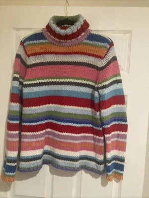 Vintage Gap Iconic Holiday 2000 Rainbow Colorful Turtleneck XL Sweater - Image 1 of 4