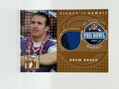 2007 Topps TX Exclusive Ticket To Hawaii Pro Bowl Jersey Relic Drew Brees /249 - Image 1 of 2