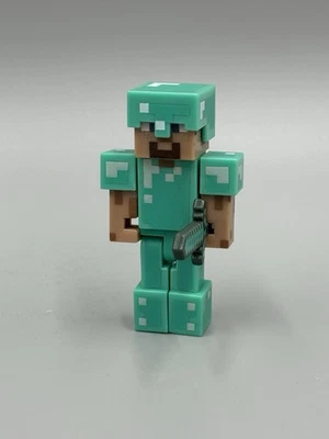 Minecraft Steve Diamond Armor Figure W/ Sword 3” Tall - Image 1 of 4