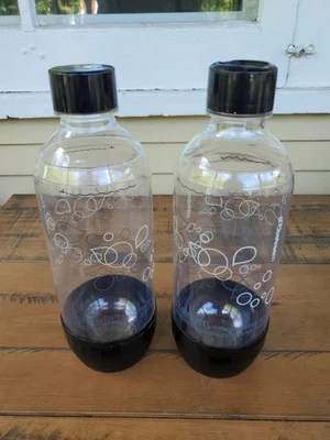 Botellas de agua carbonatada Sodastream de 1 litro de repuesto usadas lote de 2 Foto 1 de 4