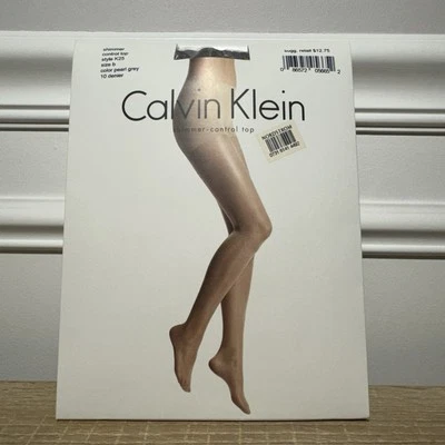 Calvin Klein Shimmer Control Top Pantyhose PEARL GREY Size B K25 VTG 10 denier - Image 1 of 2