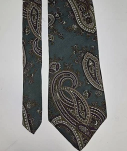Cravatta vintage Mario Valentino 100% seta italiana Paisley Made in Italy - Foto 1 di 5