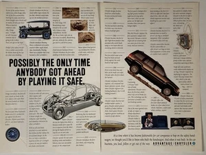 1993 Jeep Grand Cherokee Two Page Print Ad Playing Safe - Picture 1 of 3