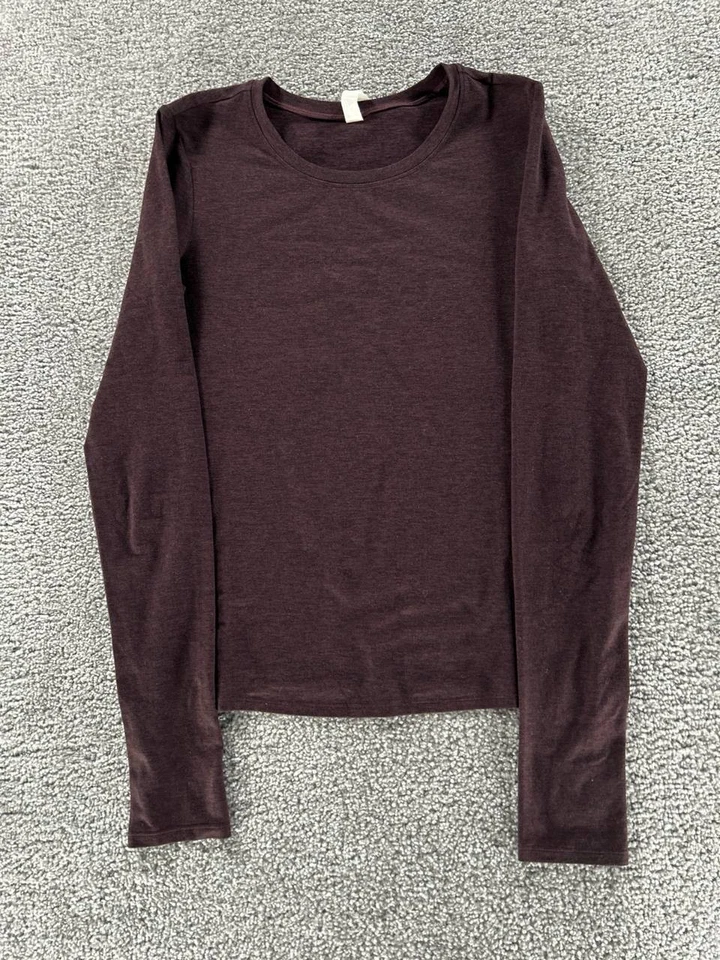 Alo Shirt Womens Small Burgundy Yoga Pullover - Image 1 of 4