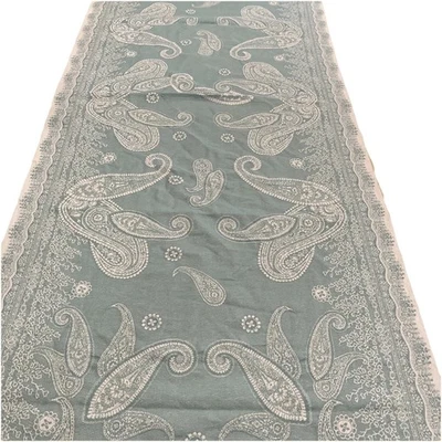 Mantel Paisley Williams Sonoma 62" x 112" Azul Verde 100% Algodón Rusia Foto 1 de 4