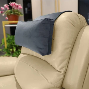Adjustable Headrest Pillow for Recliners and Armchairs - Non-Slip Velvet Cush... - Picture 1 of 6
