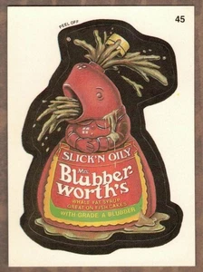 Pegatinas Topps Wacky Packages 1991 #45 Mrs. Blubber Worth's - Imagen 1 de 1