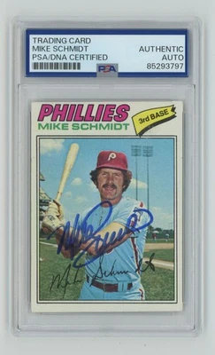 Auto Topps Mike Schmidt 1977 PSA Philadelphia Phillies #140 Foto 1 de 2