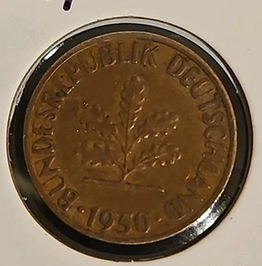 1950 F Germany 1 Pfennig - Picture 1 of 2