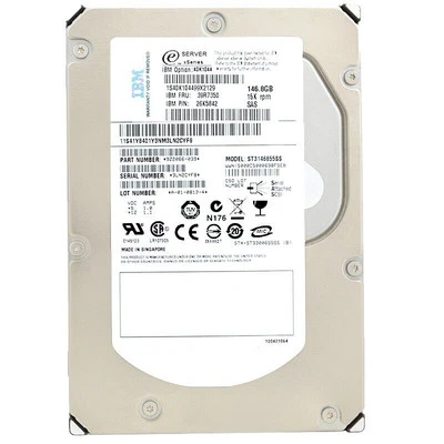 Hard Drive IBM ST3146855SS 147GB 15 000Rpm SAS 3.5'' Inch 39R7350 26K5842 - Image 1 of 4