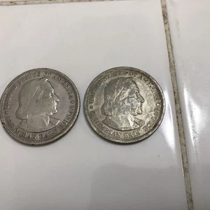 1892 AND 1893 (2 PC SET) Columbian Exposition Silver Half Dollar - Picture 1 of 2