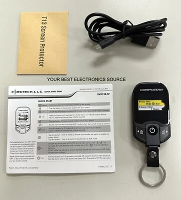 NEW Firstech Compustar 2WT13R-SF Color LCD Remote for Remote Start VASRCJ500-WLR - Image 1 of 2