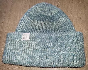 Herren Damen SWEATY BETTY grünlich blau DICKE BEANIE MÜTZE Einheitsgröße passt den meisten WOLLE BL - Bild 1 von 1