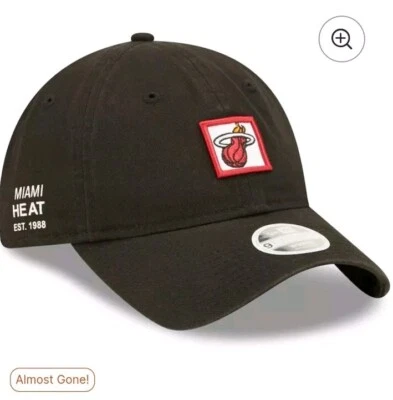 Sombrero ajustable Miami Heat New Era para mujer mini parche 9TWENTY - negro Foto 1 de 4