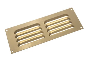 5X Latón Pulido Louvred Ventilación Reja Fundas 22.9X7.6cm Onestopdiy Nuevo - Imagen 1 de 1