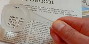 Lupa de mano lupa de lectura libro periódico personas mayores lupa ayuda de lectura cristal de aumento 3 compartimentos - Imagen 1 de 4