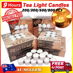 9 Hours Tealight Candle Tea Light Candles Tealights Home Decor Party Unscented - Picture 1 of 11