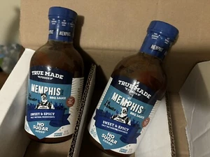 True Made Foods Barbeque Sauce Memphis BBQ No Sugar 18 oz (2 Bottles) - Picture 1 of 2