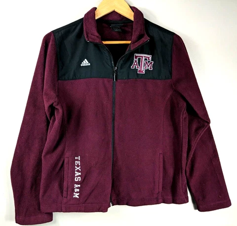 Adidas NCAA Texas A&M Aggies Fleece Full Zip Jacket Womens Size 2XL Cover