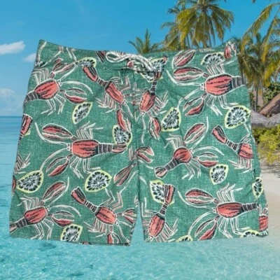 Nuevo con etiquetas Bañador Pantalones Cortos St John's Bay Estampado de Langostas Para Hombre con Forro de Malla XXL Foto 1 de 4