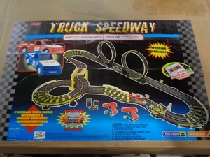 Artin Slot Car Race Set Truck Speedway Double Loop Chevy Complete In Box - Picture 1 of 8
