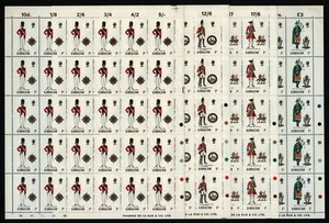 Gibraltar 1970 - Mi-Nr. 237-240 ** - MNH - Hoja - Uniformes II - Imagen 1 de 1
