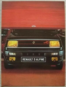 RENAULT 5 ALPINE Car Sales Brochure 1978 FRENCH TEXT #RC 55 B 8620 17-115-05 - Picture 1 of 4