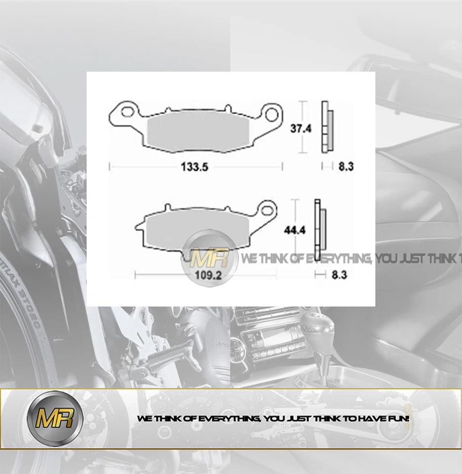 PARA SUZUKI VL LC INTRUDER VOLUSIA 800 DE 2001 A 2005 PASTILLAS DE FRENO DELANTERAS SEMI ME Foto 1 de 1