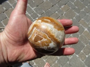 Fantastic Onyx Sphere  wt is 1 Lb. 4.9 oz.!!! - Picture 1 of 7