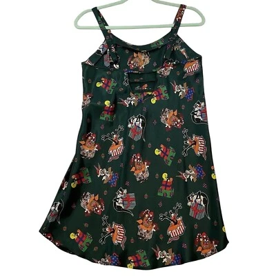 Vestido sin mangas con estampado de personajes de dibujos animados de Looney Tunes Foto 1 de 4
