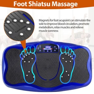 Whole Body Exercise Vibration Platform Plate Fitness Massager Slim Machine Blue - Picture 1 of 24