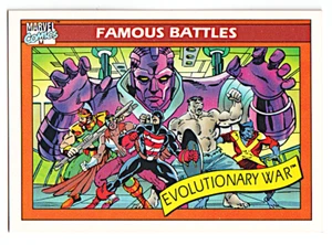 1990 Marvel Comics Trading Card #103 Evolutionary War Famous Battles Series 1 - Picture 1 of 2