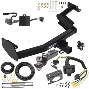 Trailer Hitch Tow PKG w/ 7-Way Wiring For 20-22 Palisade Telluride w/2" Ball NEW - Picture 1 of 8