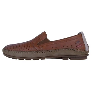 Fluchos Dorian: Brown Leather Loafers For Men With Removable Insoles F1177 - Picture 1 of 6