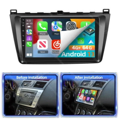 For Mazda 6 2007-2012 Android 13 Car Radio Stereo GPS Navi Apple CarPlay WIFI BT - Image 1 of 4