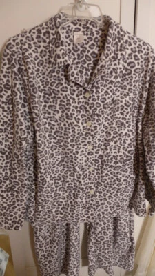 Conjunto de pijama para mujer SONOMA pijama estampado animal leopardo marrón blanco polar cálido XXL 2X Foto 1 de 4