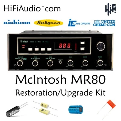 McIntosh MR80 Sintonizador Restauración Recapitulación Reparación Actualización Reconstrucción Kit Condensador Foto 1 de 4