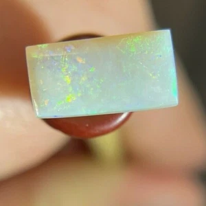Stunnig Rectangle PENDANT RING STONE Australian Coober Pedy Solid Opal 2.39Cts - Picture 1 of 7